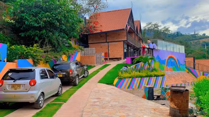 Chalets suizos la primavera