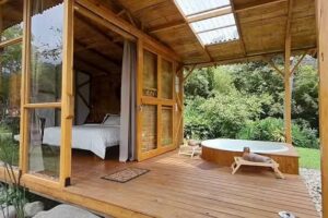 Exclusivo Cocora Ecolodge Hotel Glamping Caba&ntilde;a con jacuzzi &ndash; tina hidromasaje